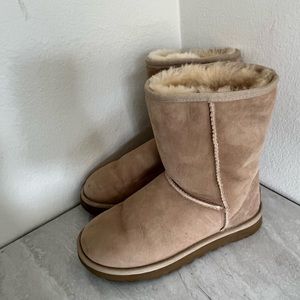 Stone/Bone Color Mid Calf Uggs